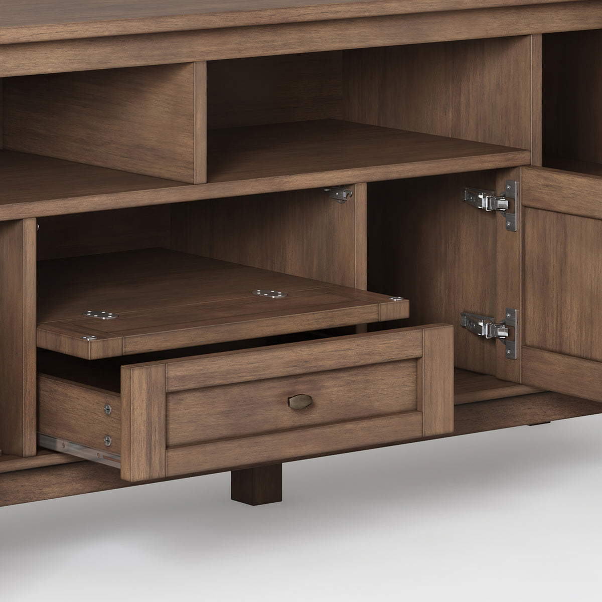 Rustic Natural Aged Brown | Warm Shaker 72 inch TV Media Stand