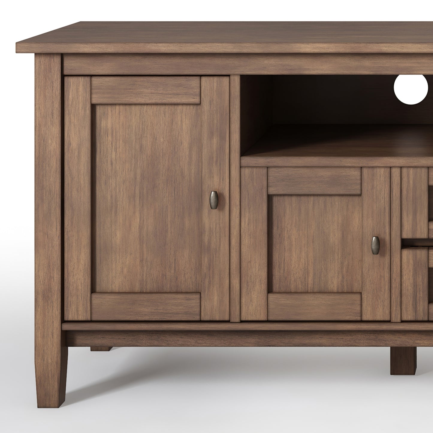Rustic Natural Aged Brown | Warm Shaker 72 inch TV Media Stand