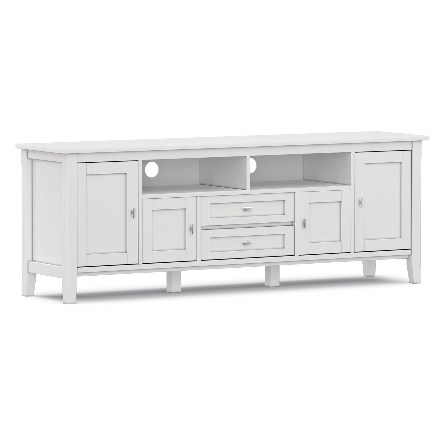White | Warm Shaker 72 inch TV Media Stand