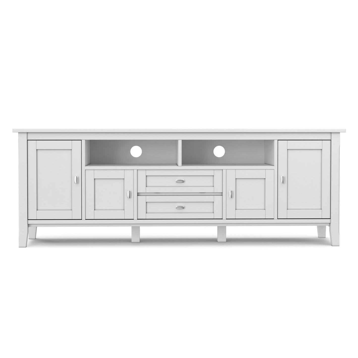 White | Warm Shaker 72 inch TV Media Stand