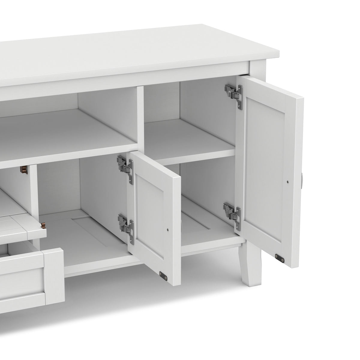 White | Warm Shaker 72 inch TV Media Stand