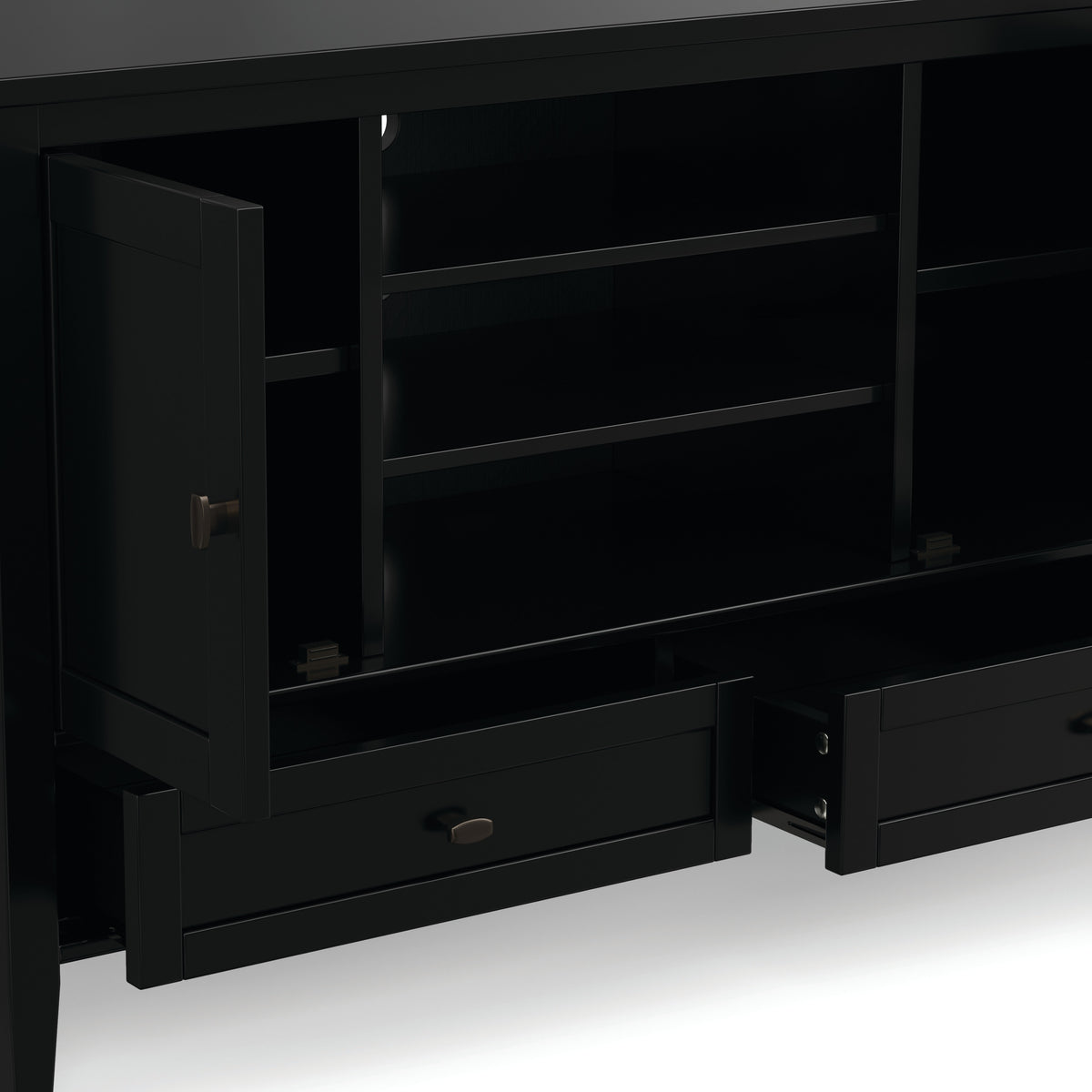 Black | Warm Shaker TV Media Stand