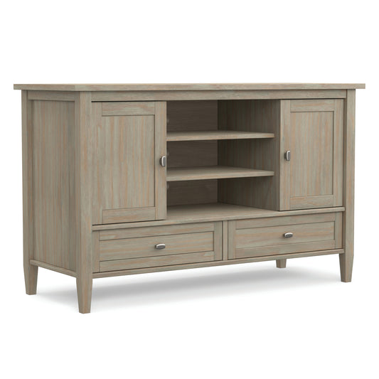 Distressed Grey | Warm Shaker TV Media Stand
