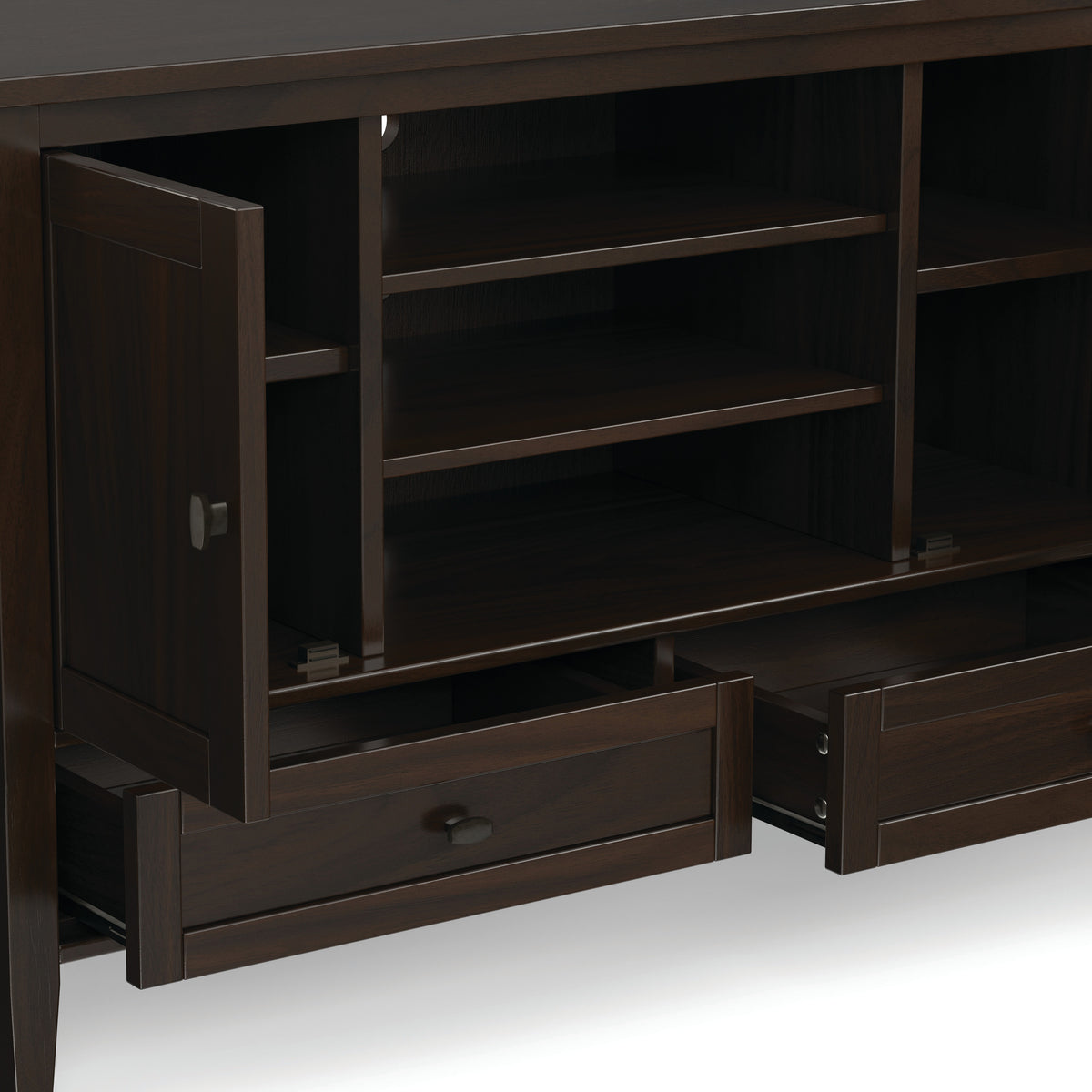 Brunette Brown | Warm Shaker TV Media Stand