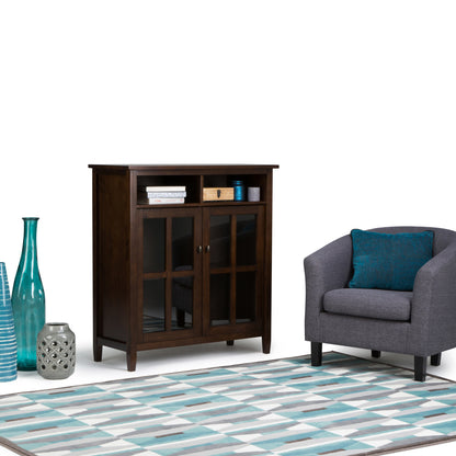 Brunette Brown | Warm Shaker Medium Storage Media Cabinet