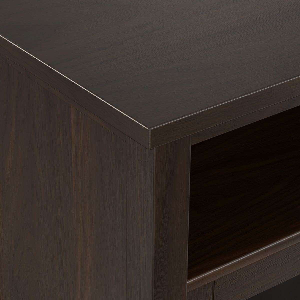 Brunette Brown | Warm Shaker Medium Storage Media Cabinet