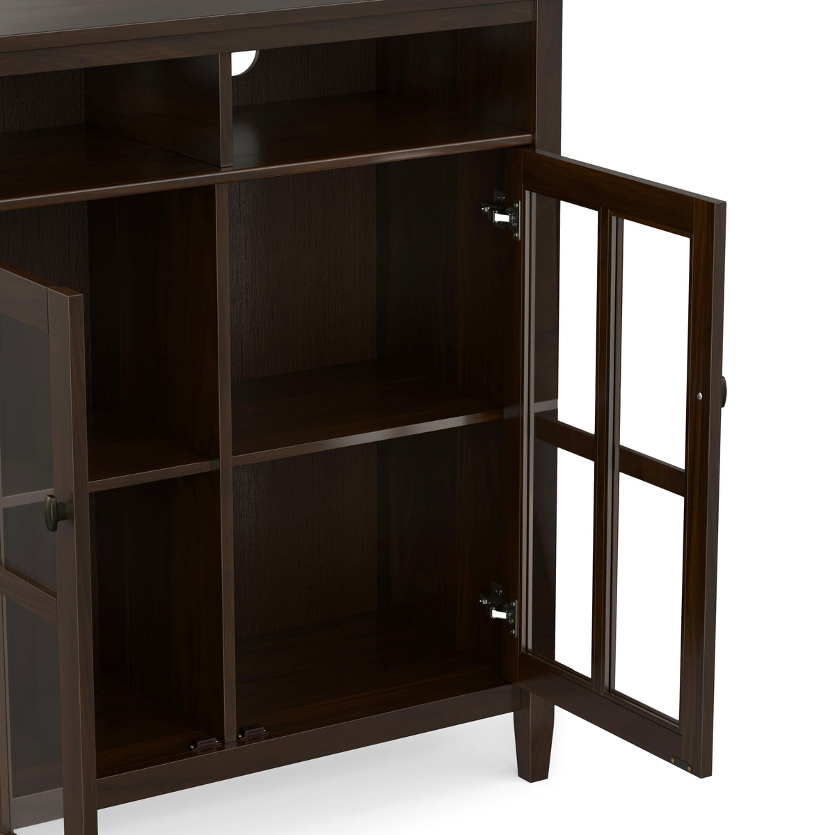 Brunette Brown | Warm Shaker Medium Storage Media Cabinet