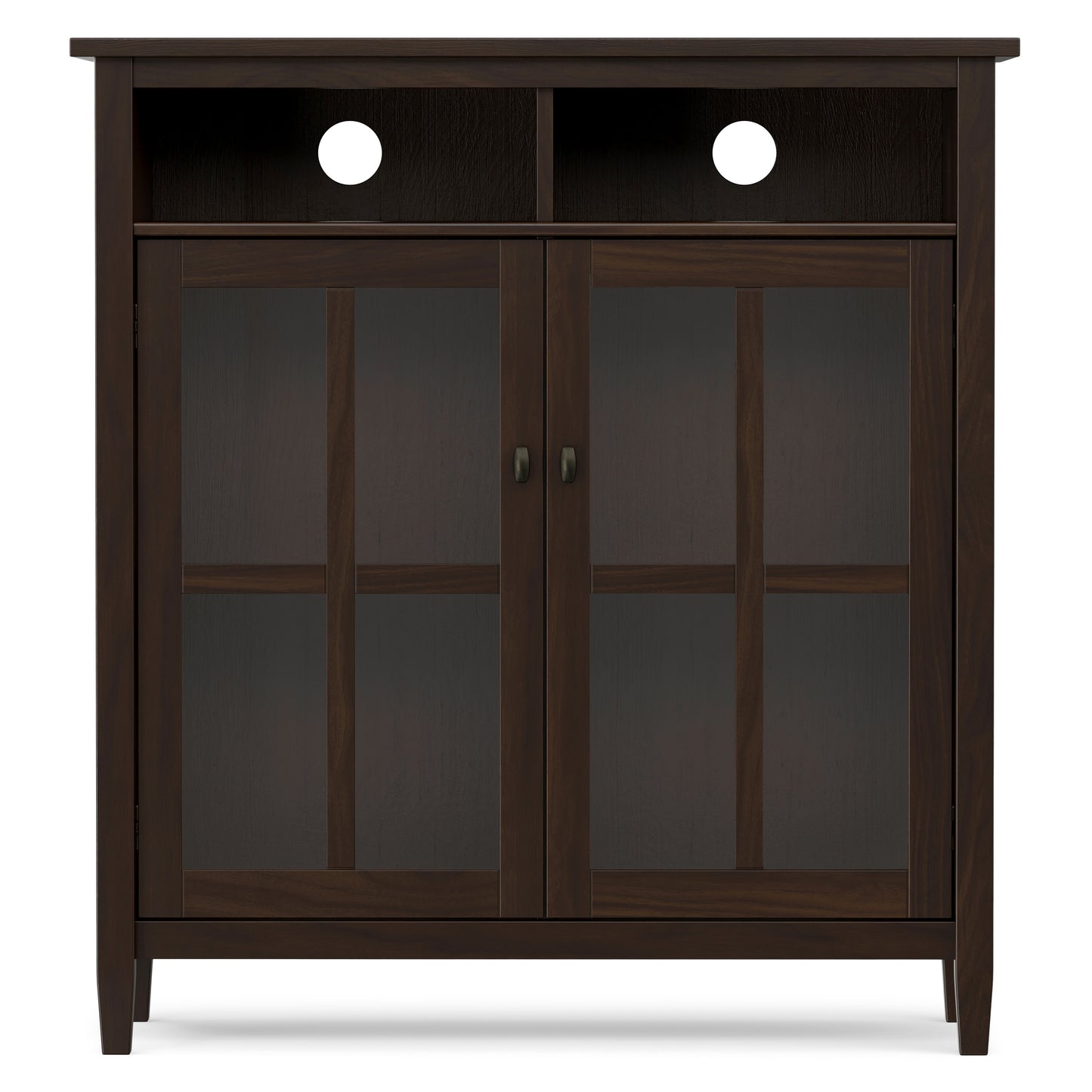 Brunette Brown | Warm Shaker Medium Storage Media Cabinet