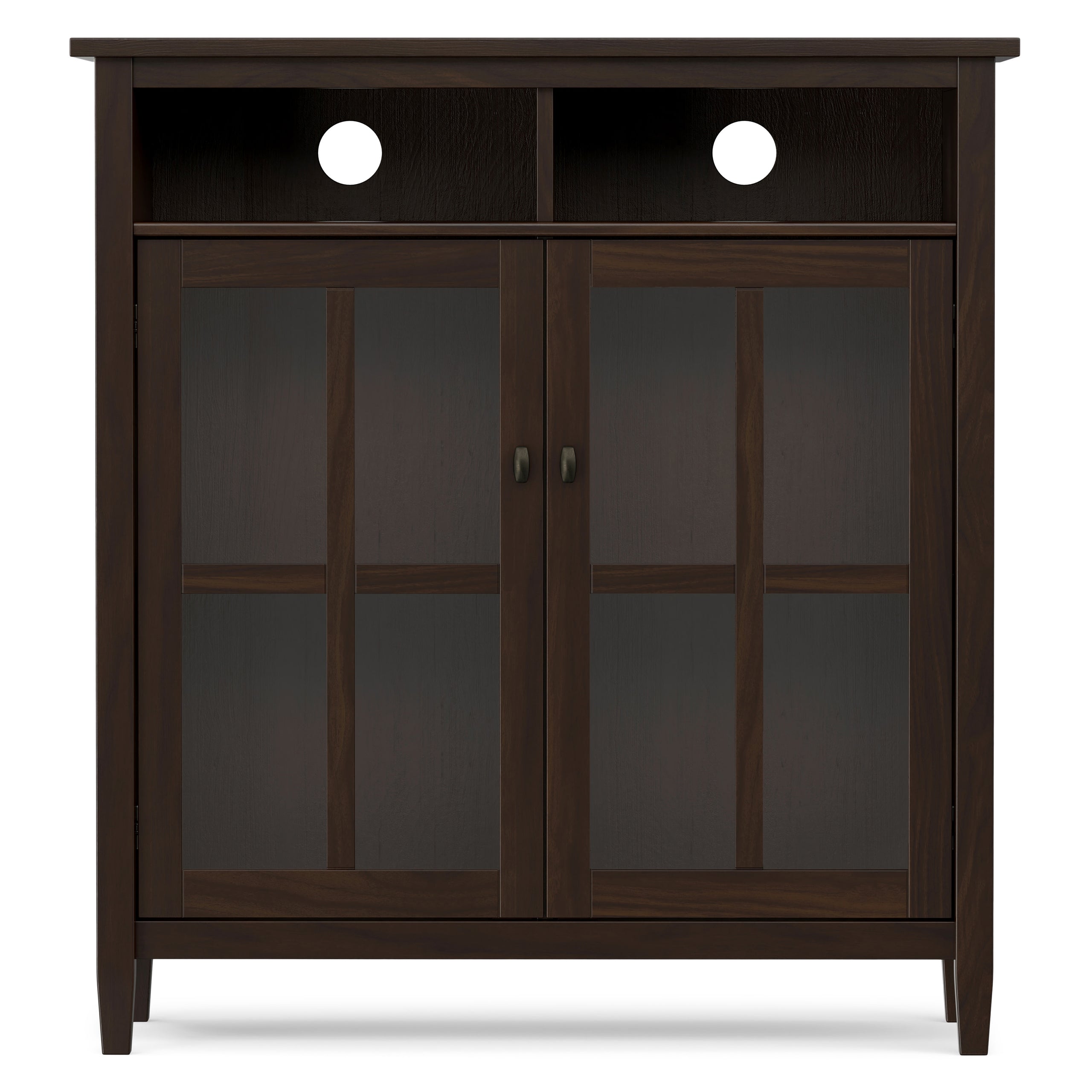Brunette Brown | Warm Shaker Medium Storage Media Cabinet
