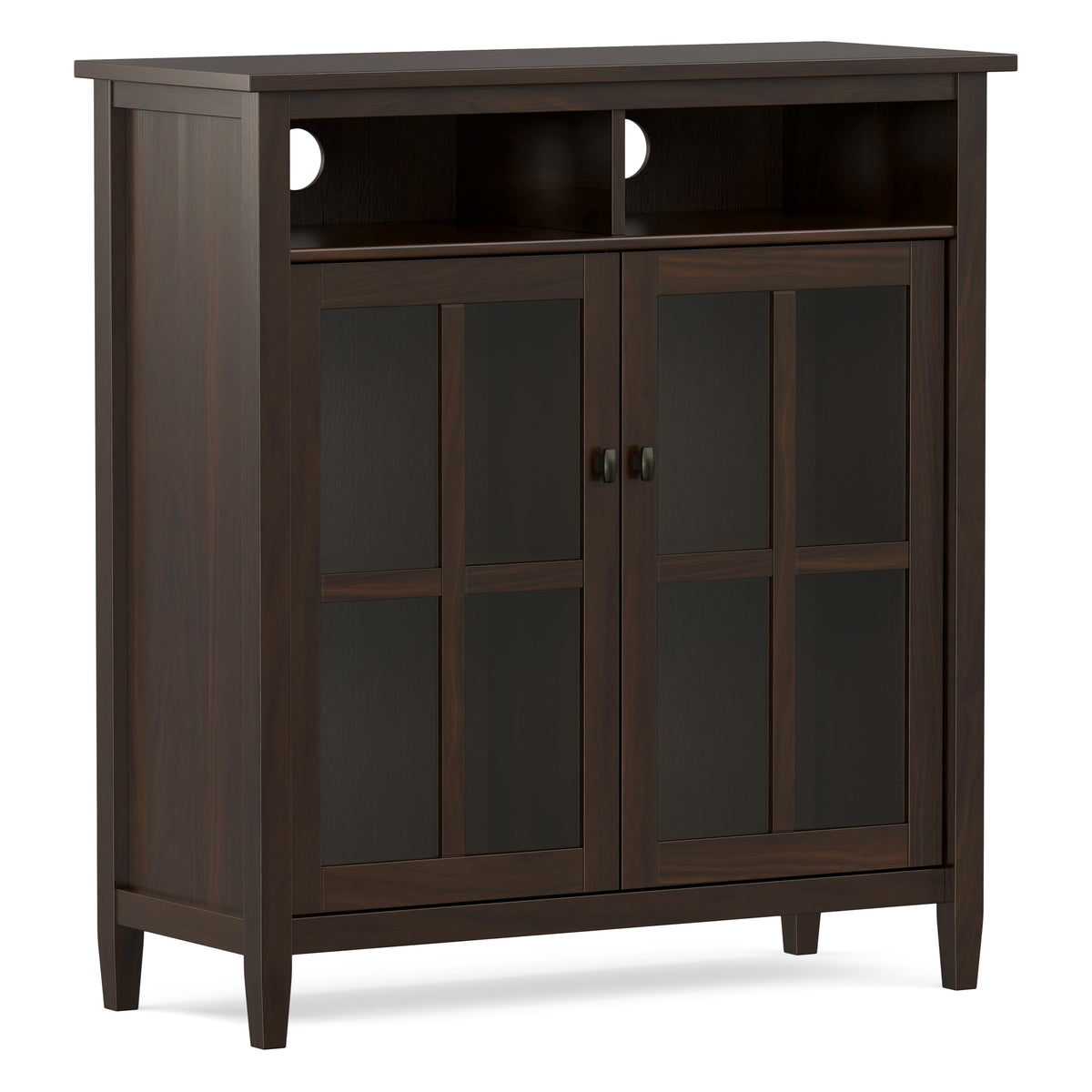 Brunette Brown | Warm Shaker Medium Storage Media Cabinet