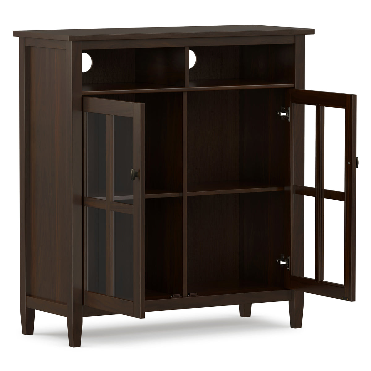 Brunette Brown | Warm Shaker Medium Storage Media Cabinet