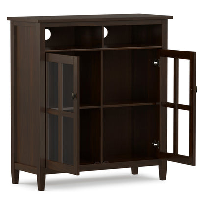 Brunette Brown | Warm Shaker Medium Storage Media Cabinet
