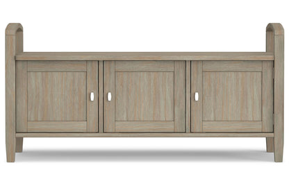 Distressed Grey | Warm Shaker 44 inch Entryway Bench