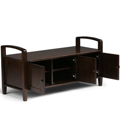 Brunette Brown | Warm Shaker 44 inch Entryway Bench