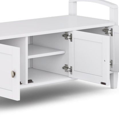 White | Warm Shaker 44 inch Entryway Bench