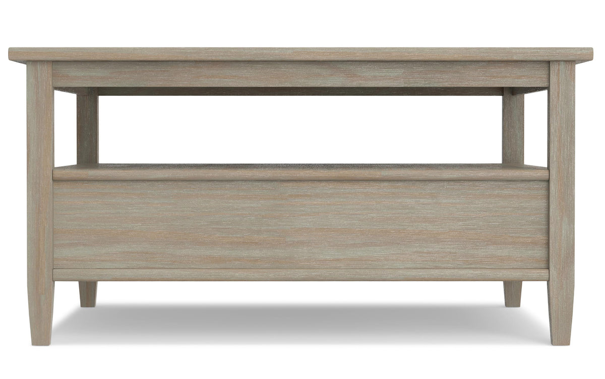Distressed Grey | Warm Shaker Square Coffee Table