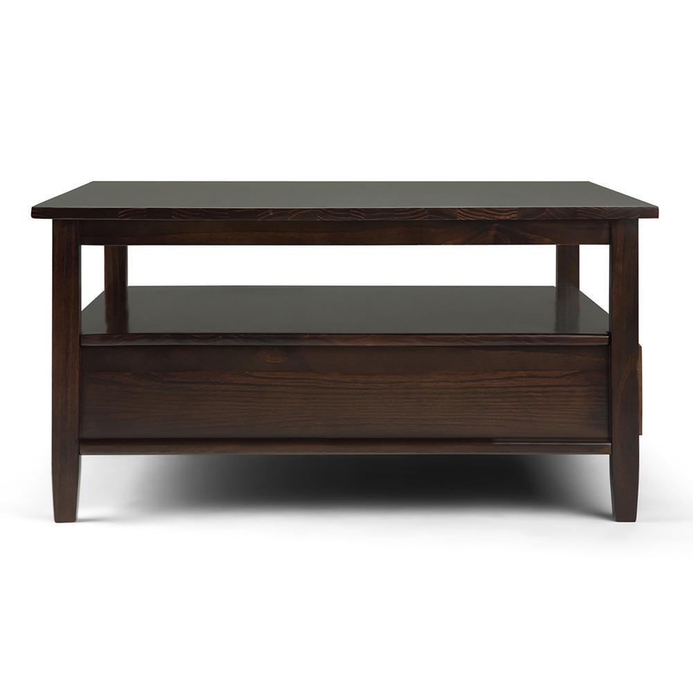 Brunette Brown | Warm Shaker Square Coffee Table