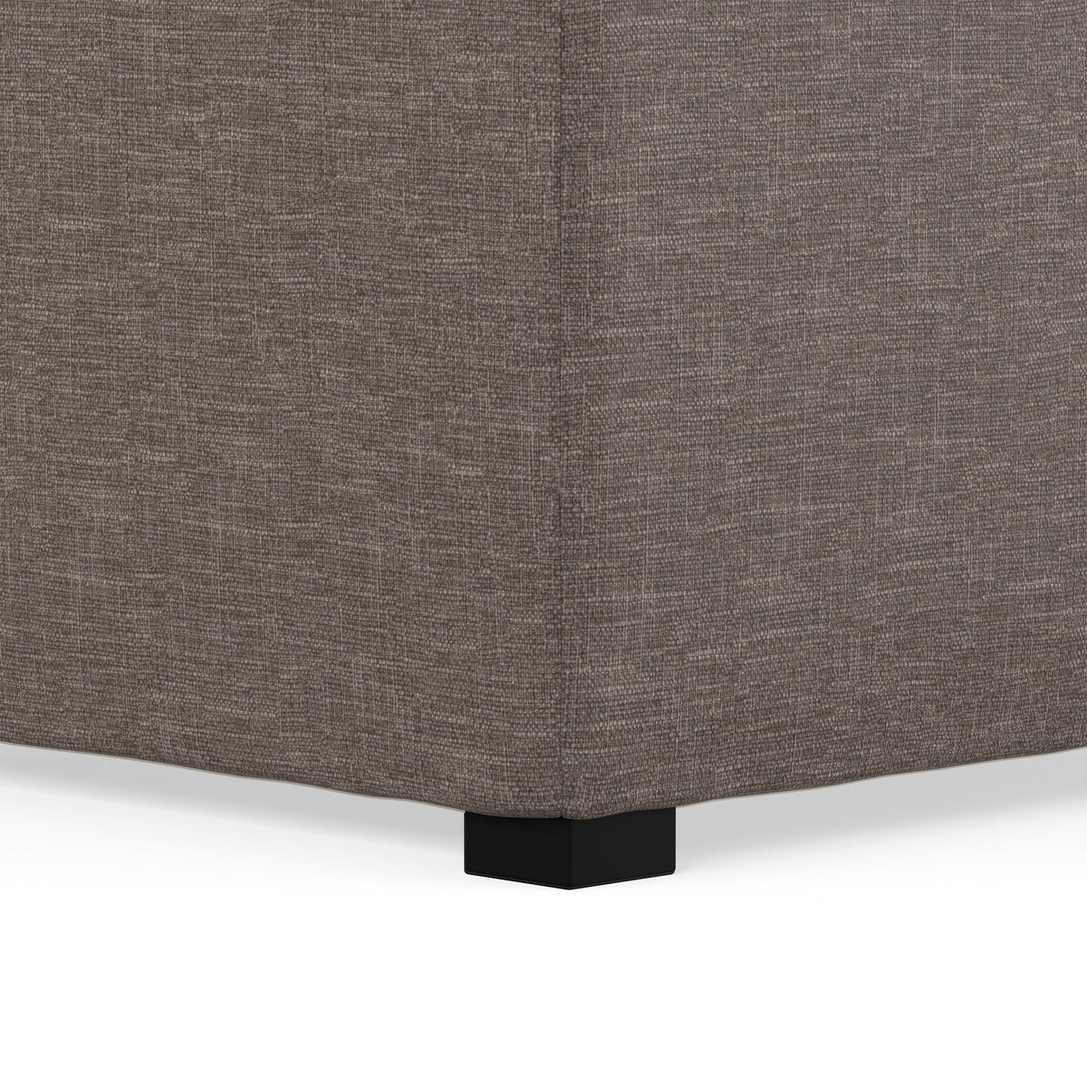 Fawn Brown Linen Style Fabric | Avalon Table Ottoman in Linen