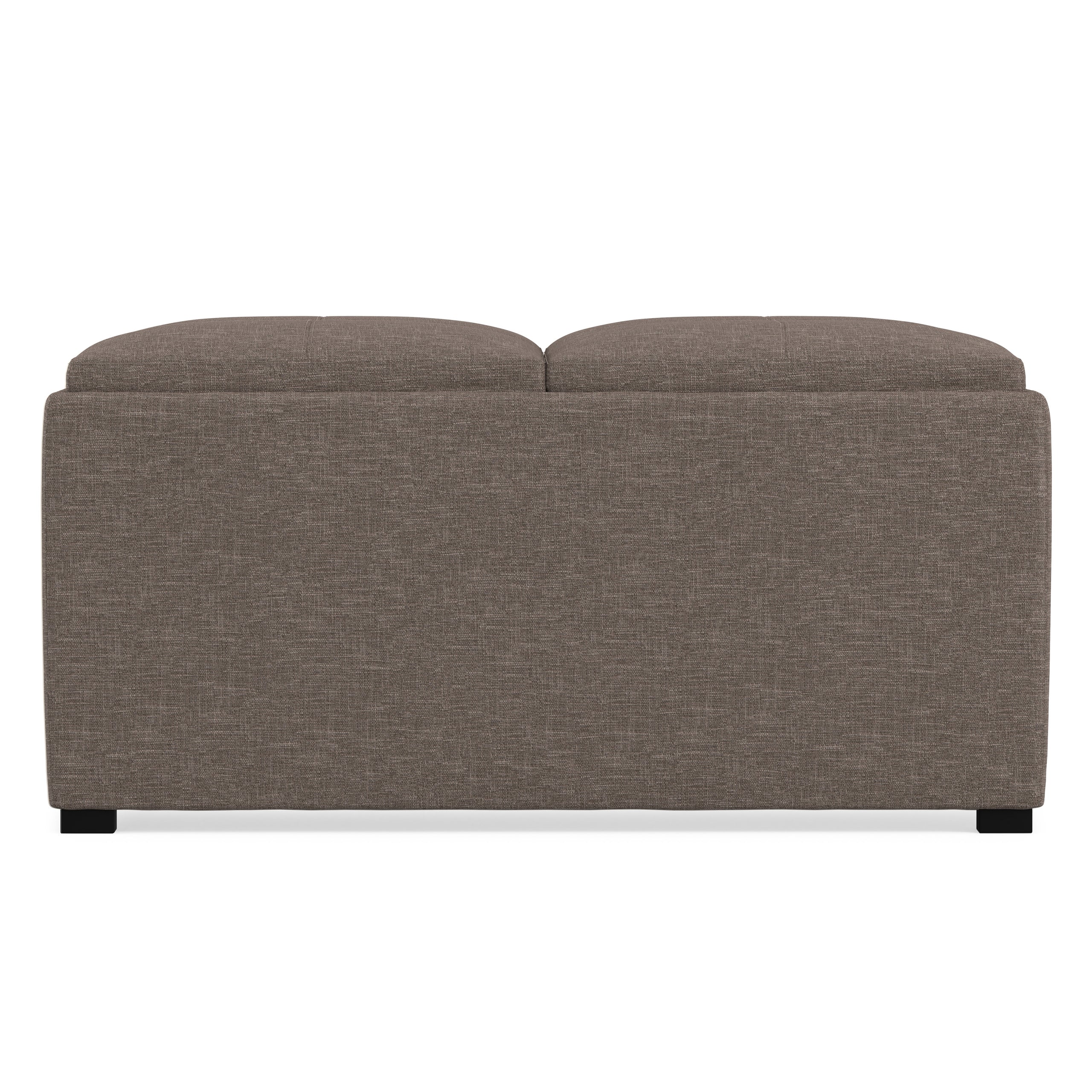 Fawn Brown Linen Style Fabric | Avalon Table Ottoman in Linen