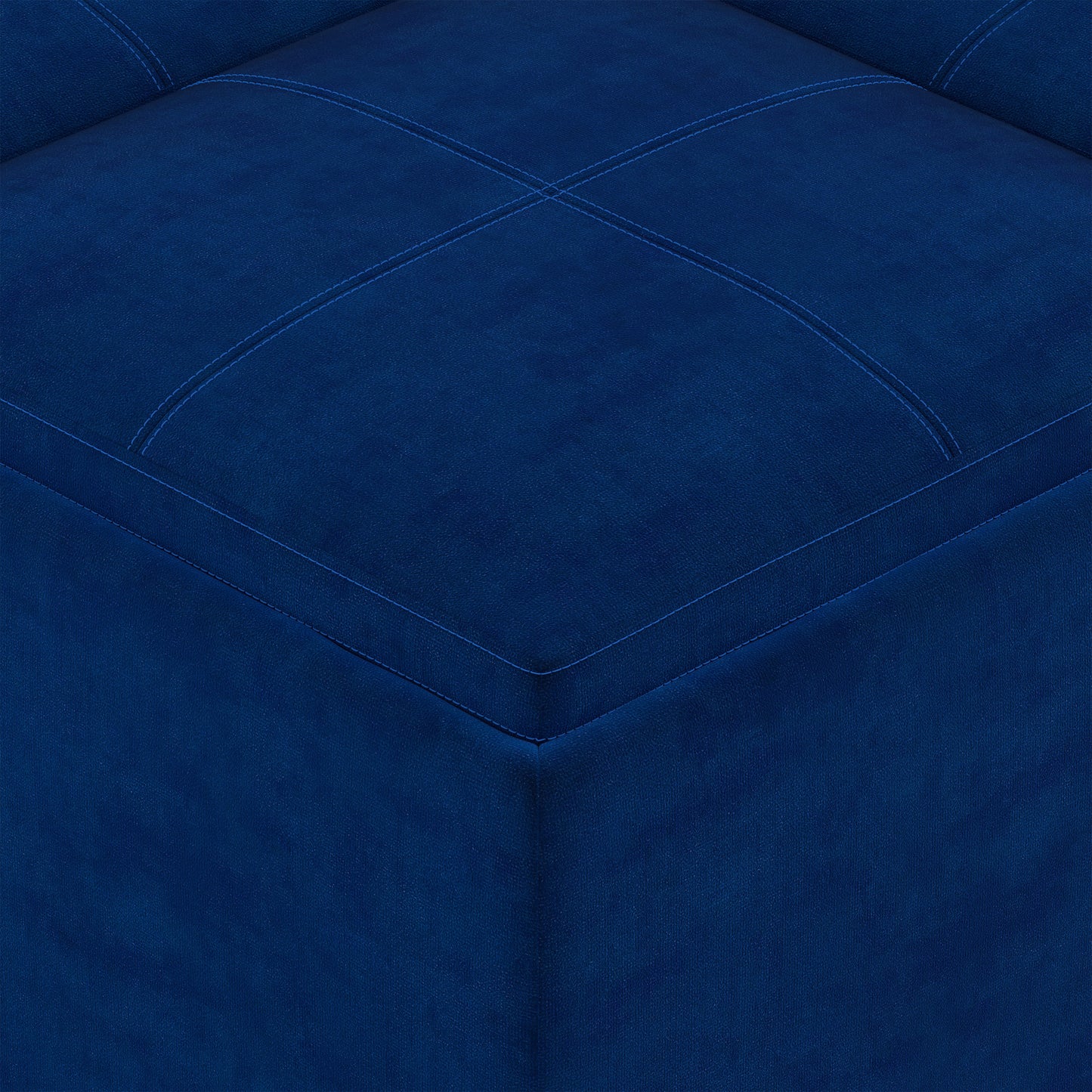 Blue Velvet Fabric | Avalon Table Ottoman in Velvet Fabric