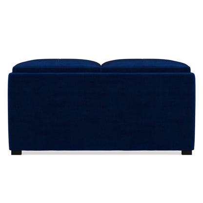 Blue Velvet Fabric | Avalon Table Ottoman in Velvet Fabric