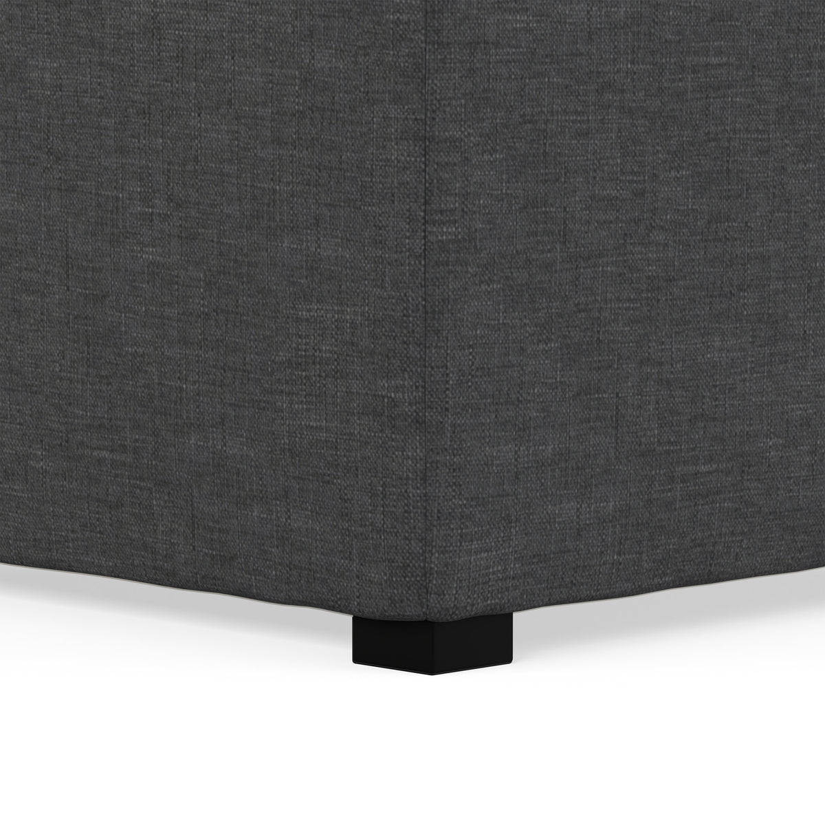Slate Grey Linen Style Fabric | Avalon Table Ottoman in Linen
