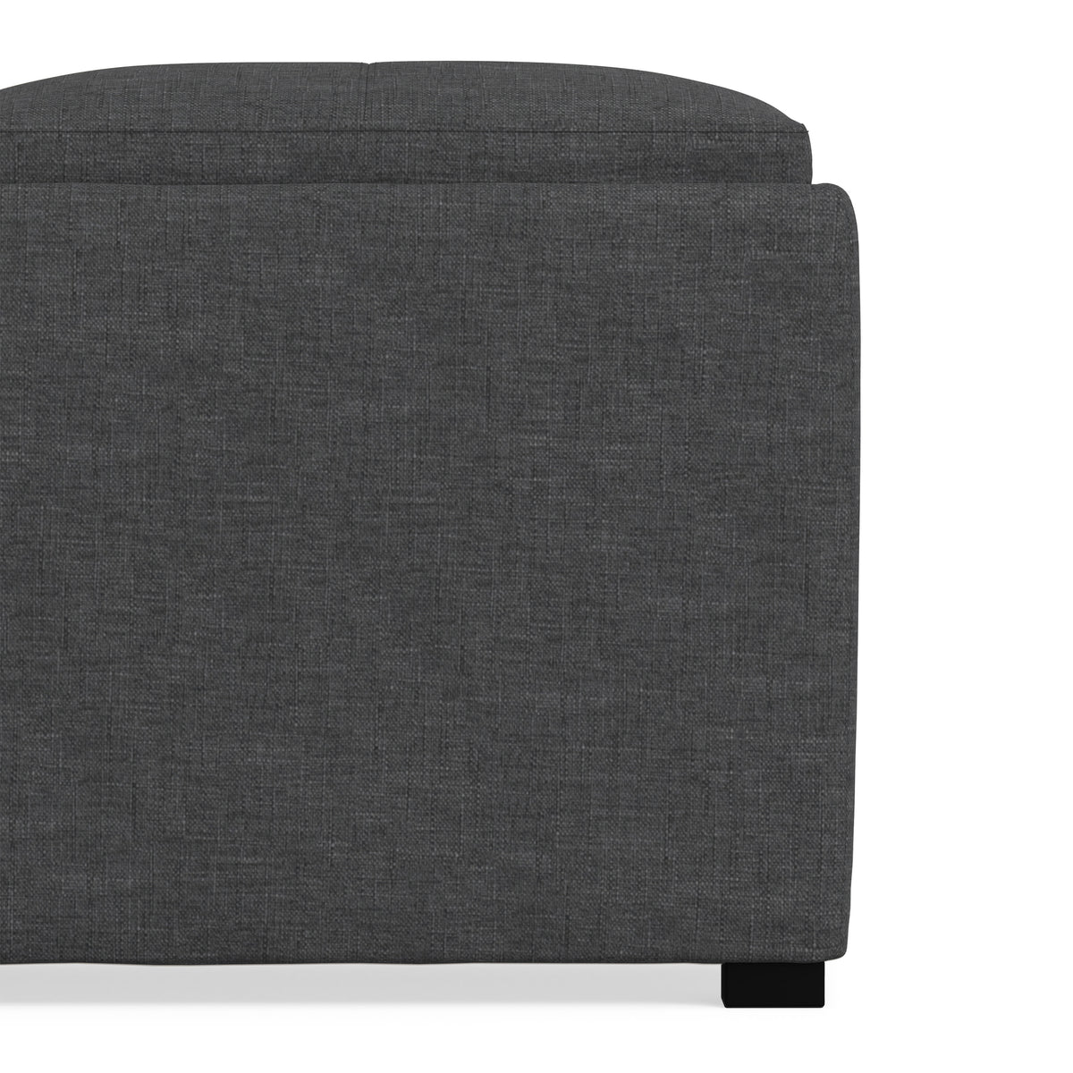 Slate Grey Linen Style Fabric | Avalon Table Ottoman in Linen