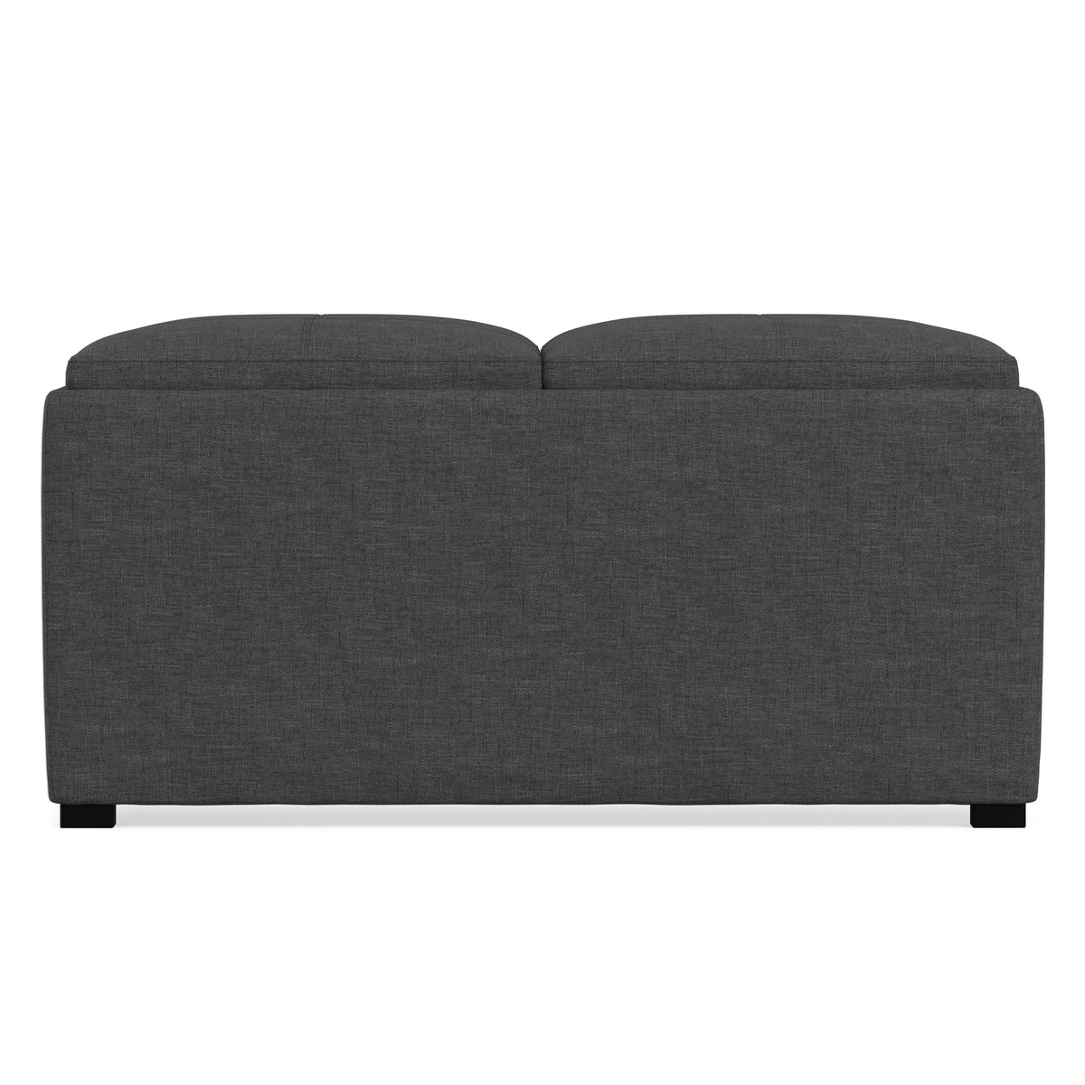 Slate Grey Linen Style Fabric | Avalon Table Ottoman in Linen