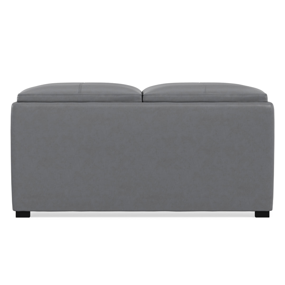 Stone Grey Vegan Leather | Avalon Table Ottoman in Vegan Leather