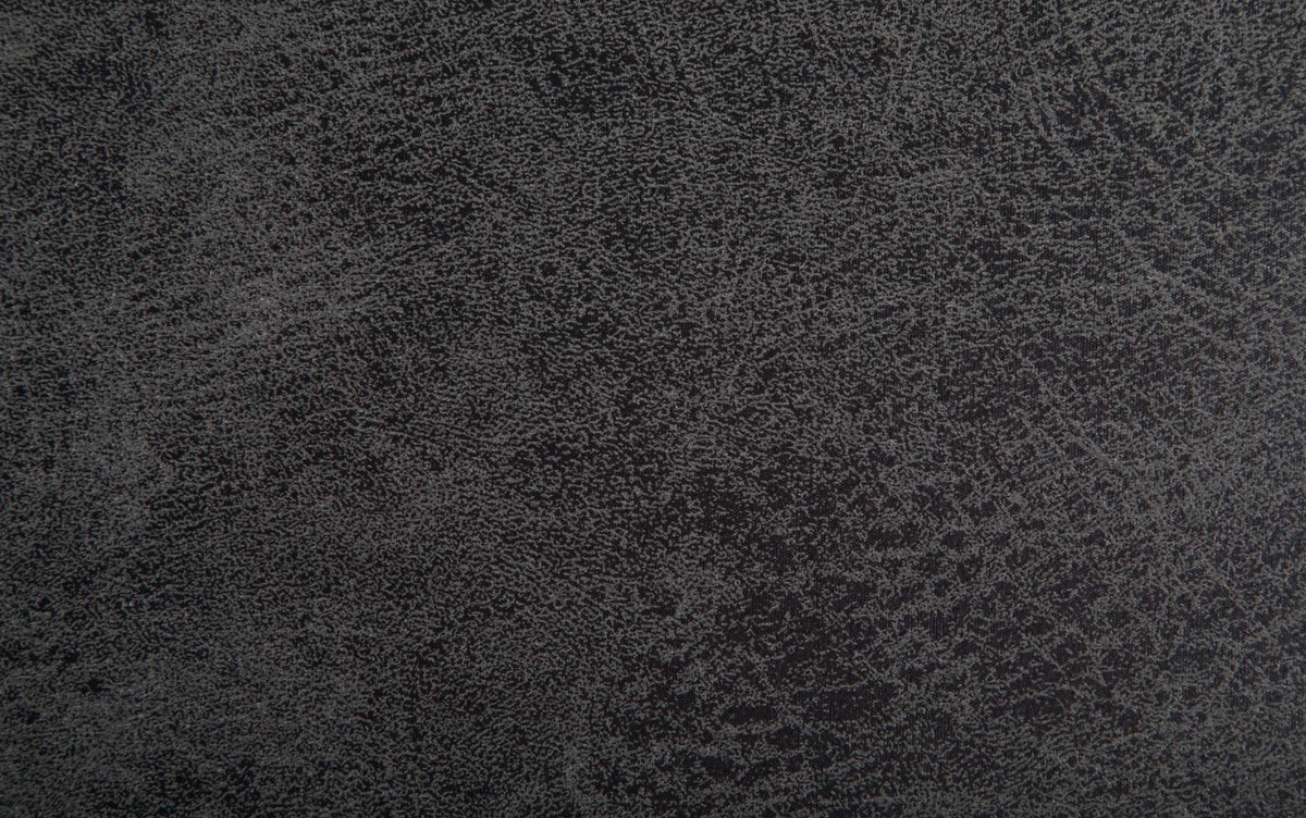 Distressed Black Distressed Vegan Leather | 5 Pc Storage Ottoman in Distressed Vegan Leather