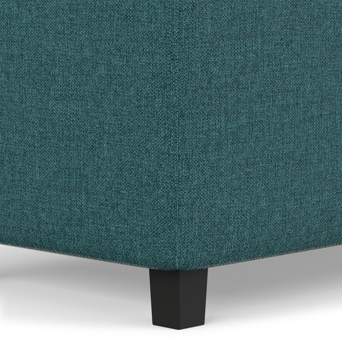 Teal Linen Style Fabric | Cosmopolitan Storage Ottoman in Linen