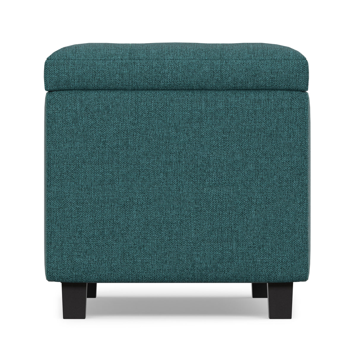 Teal Linen Style Fabric | Cosmopolitan Storage Ottoman in Linen