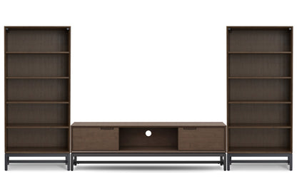 Banting 72 inch Low TV Stand with 30 inch Bookcases (Set of 3)