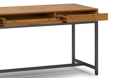 Medium Saddle Brown | Banting 72 inch Desk and 30 inch Bookcase