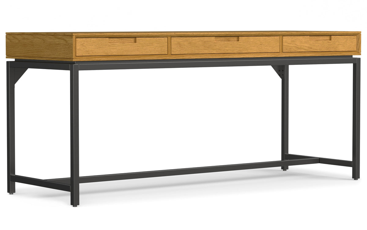 Oak Oak Veneer | Banting 72 inch Desk and 30 inch Bookcase in Oak