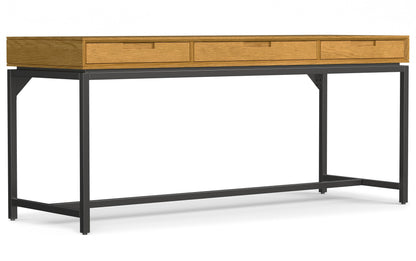 Oak Oak Veneer | Banting 72 inch Desk and 30 inch Bookcase in Oak