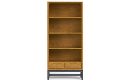 Oak Oak Veneer | Banting 72 inch Desk and 30 inch Bookcase in Oak