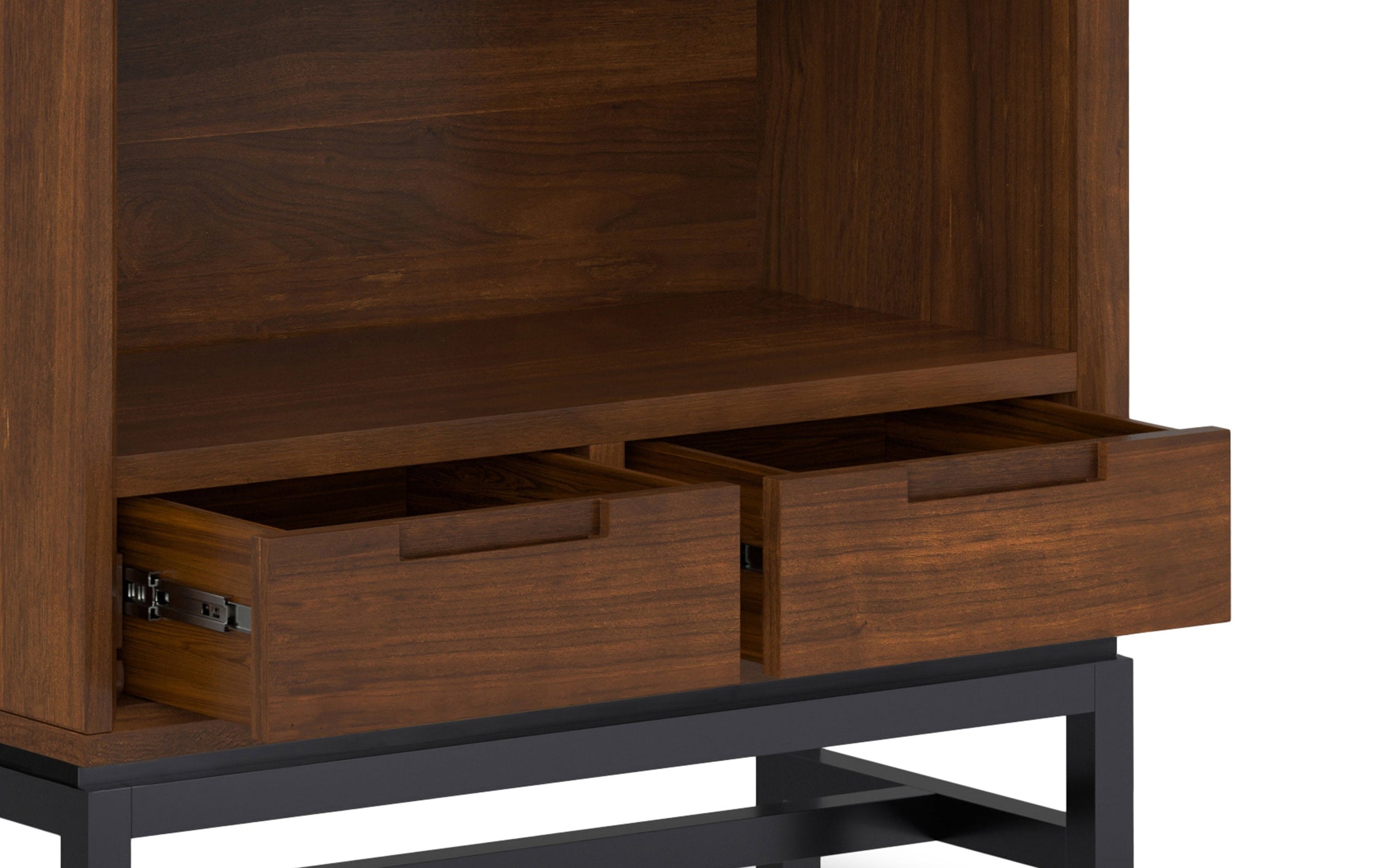 Walnut Walnut Veneer | Banting 72 inch Desk and 30 inch Bookcase in Walnut