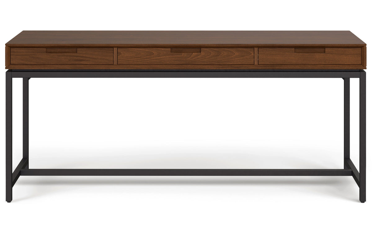 Walnut Walnut Veneer | Banting 72 inch Desk and 30 inch Bookcase in Walnut
