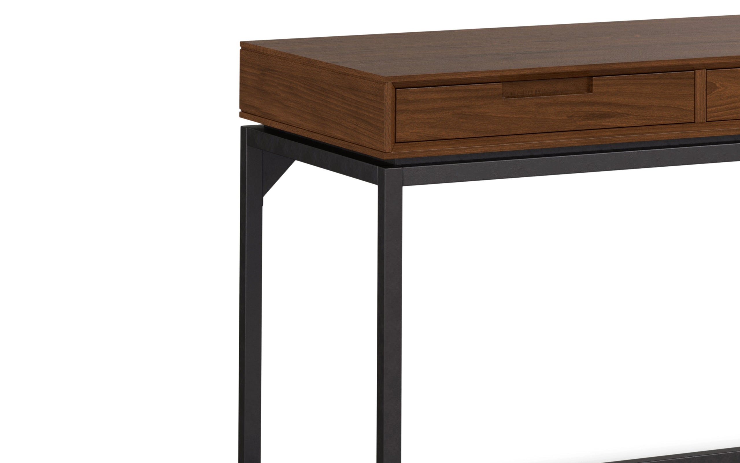 Walnut Walnut Veneer | Banting 72 inch Desk and 30 inch Bookcase in Walnut