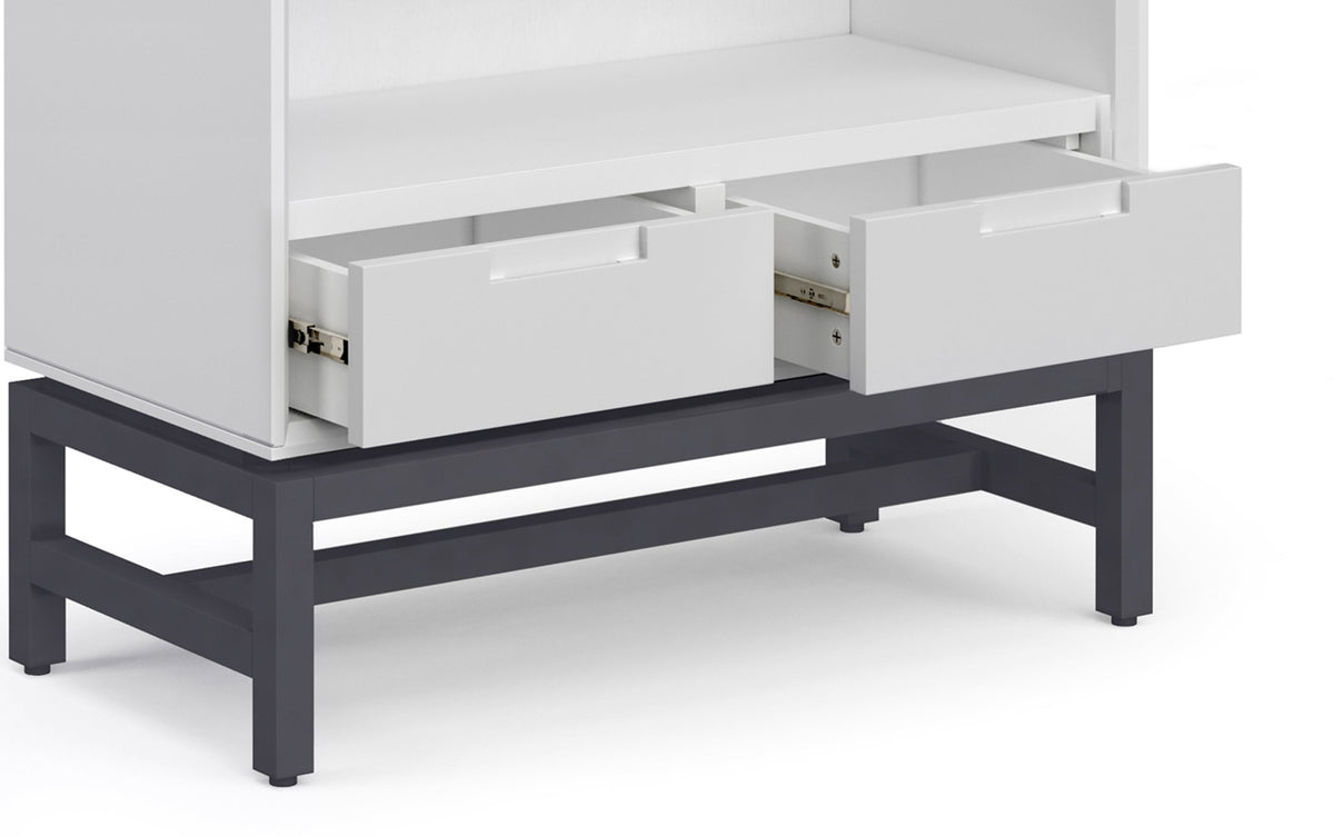 White | Banting 60 inch Desk and 30 inch Bookcase (Set of 2)