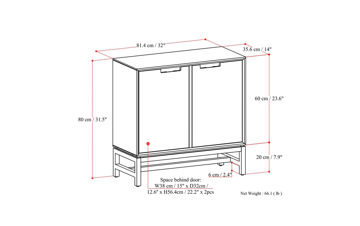 Banting 32 inch Storage Cabinet (Set of 2)