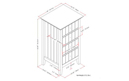 Pure White | Acadian Four Drawer Floor Cabinet