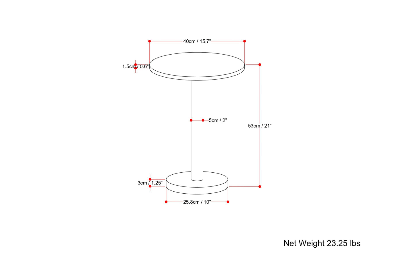 White | Evans  Marble Side Table