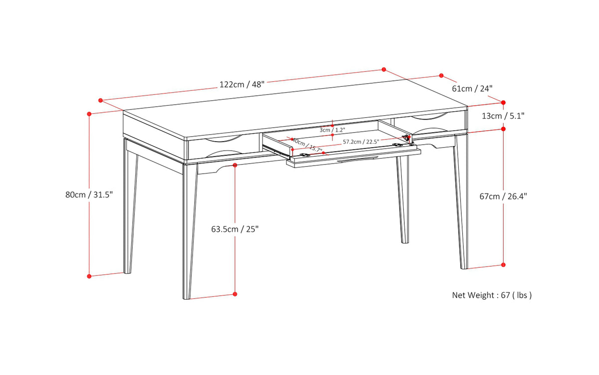 Walnut Brown | Harper Small Desk
