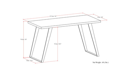 Rustic Natural Aged Brown | Lowry Flat Top Desk