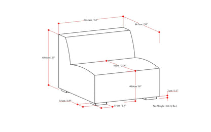 Sienna Genuine Leather | Rex Center Module in Genuine Leather