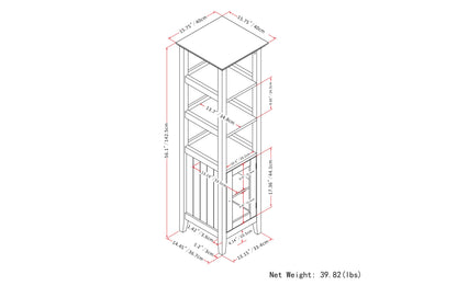 Pure White | Acadian Bath Storage Tower