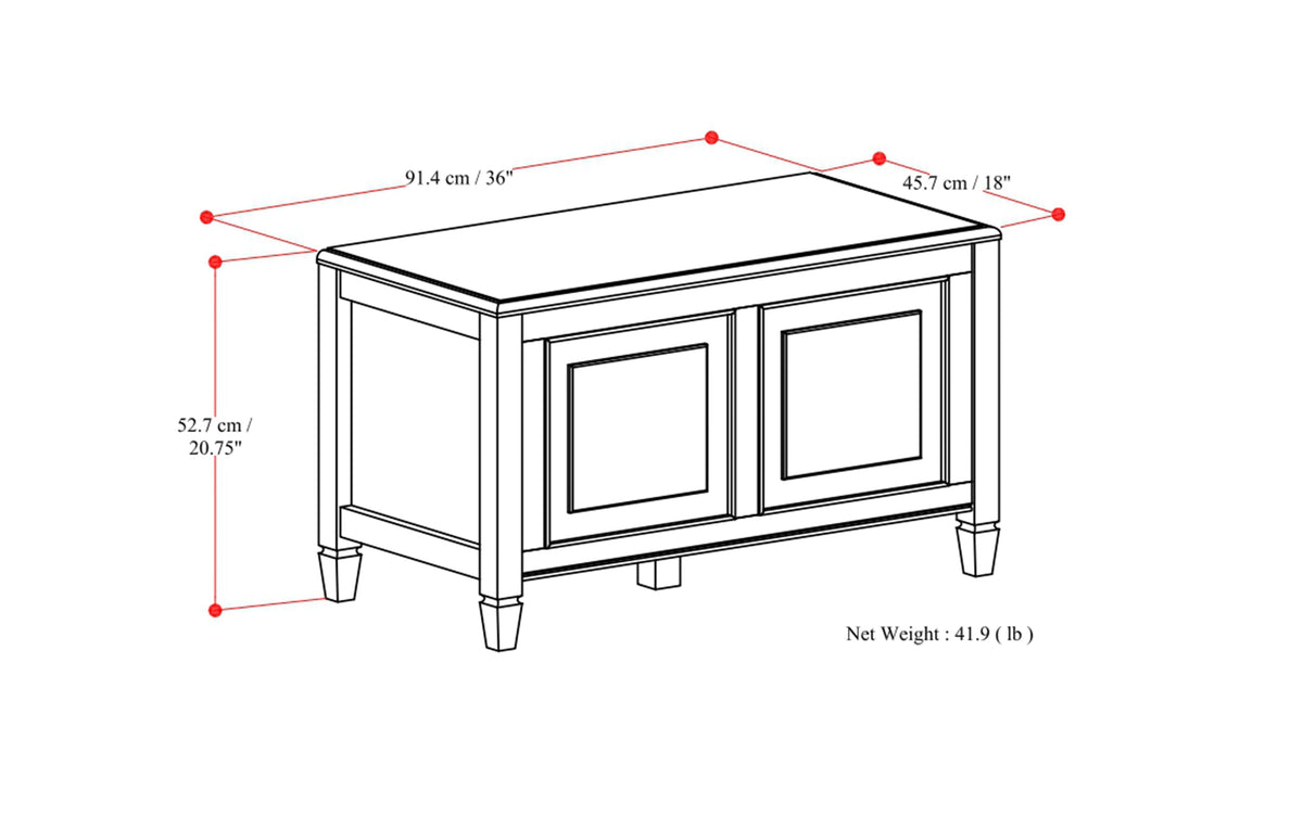 Dark Chestnut Brown | Connaught Small Storage Bench Trunk
