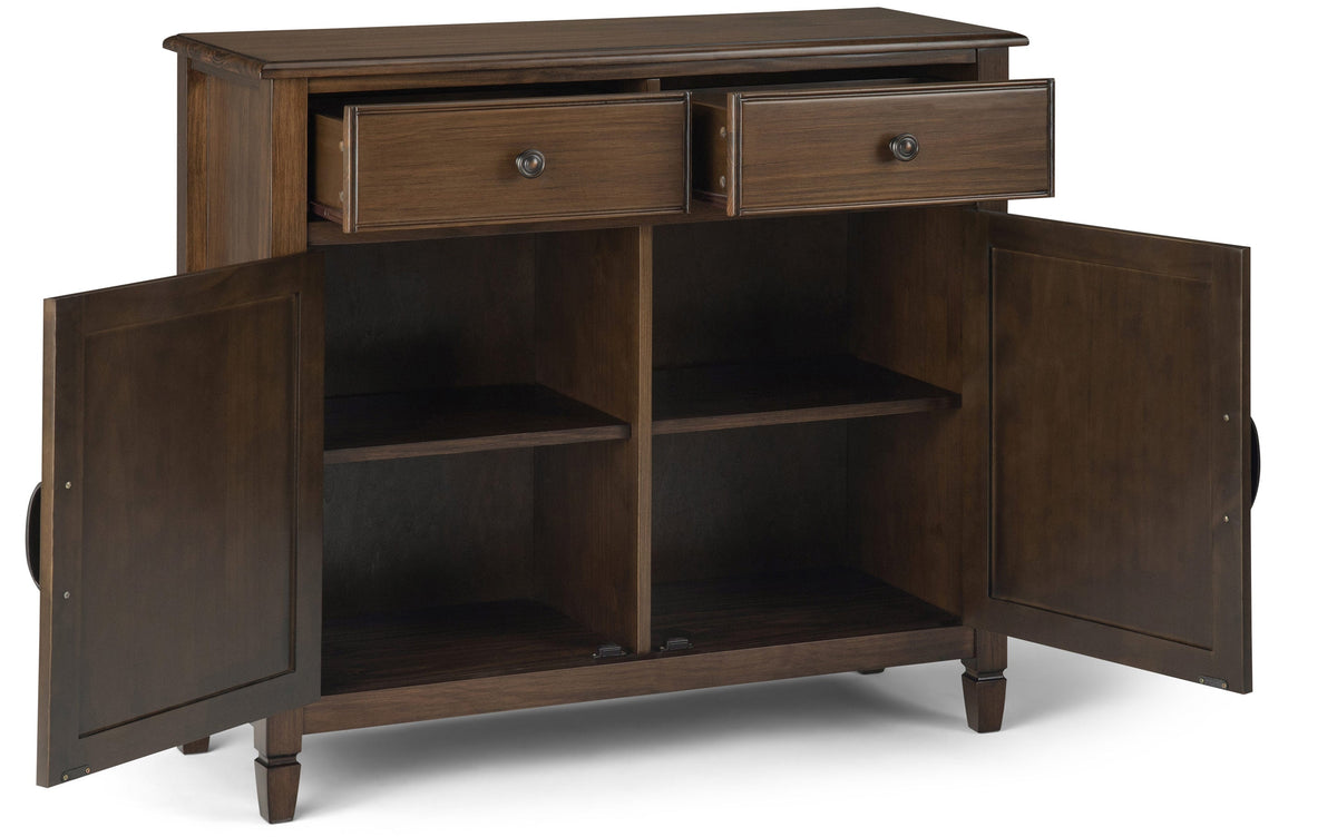 Rustic Natural Aged Brown | Connaught 42-inch Storage Bench and 40-inch Cabinet